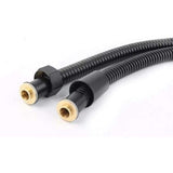 Black Stainless Steel Shower Hose Handheld Shower Head Fittings Hoses Bathroom Accessories Rubber Hose Flexible Plumbing Hose, 1.5M - Side View