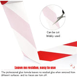 Adhesive Warning Tape for Floor Marking Safety Red and White Stripes, 4cm x 16m - Side View