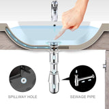 Metal Basin Pop up Drain, Slotted Bathroom Sink Drain Stopper, Chrome, Small, Silver