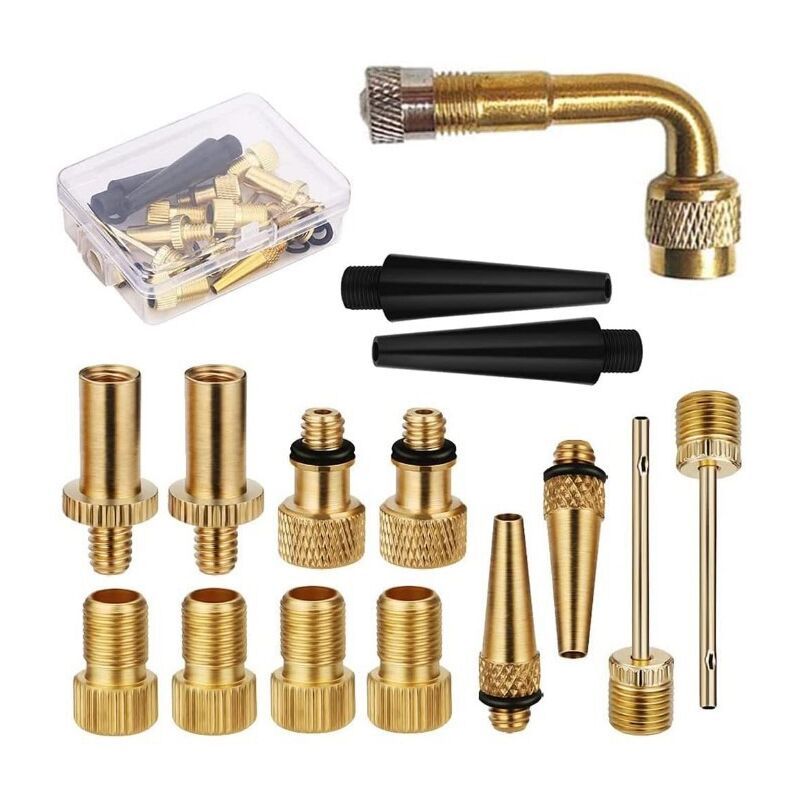 Bicycle Pump Adapter Bicycle Tire Pump Adapter with Inflation Nozzle Mountain Bike Ball Compressor Adapter