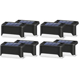 8 Pieces Solar Light, LED, for Stairs, Deck, Outdoor Black Shell Warm White