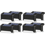 8 Pieces Solar Light, LED, for Stairs, Deck, Outdoor Black Shell Warm White