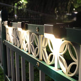 8 Pieces Solar Light, LED, for Stairs, Deck, Outdoor Black Shell Warm White - Top-Down View