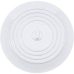 Silicone Bathtub and Kitchen Sink Stopper Universal Drain Plug, White, 15cm