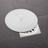 Silicone Bathtub and Kitchen Sink Stopper Universal Drain Plug, White, 15cm - Top-Down View