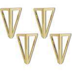 4 Pack Replacement Furniture Legs, Triangular Gold DIY Table Legs, for Chairs, Cabinets and Sofas, Furniture Legs, 15cm