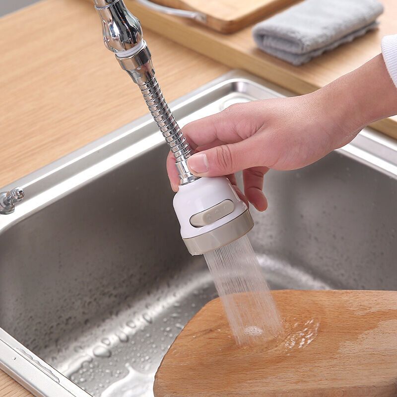 Water Saving Filter Nozzle, 360 Degree Movable Kitchen Faucet Head, 3 Modes Adjustable Shower Head Filter Sprayer for Kitchen Bathroom, Lengthen