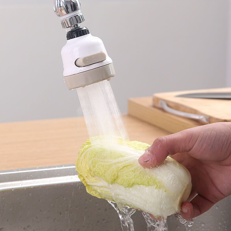 Water Saving Filter Nozzle, 360 Degree Movable Kitchen Faucet Head, 3 Modes Adjustable Shower Head Filter Sprayer for Kitchen Bathroom, Lengthen