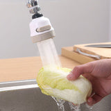 Water Saving Filter Nozzle, 360 Degree Movable Kitchen Faucet Head, 3 Modes Adjustable Shower Head Filter Sprayer for Kitchen Bathroom, Lengthen - Top-Down View