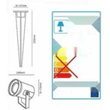 LED Garden Stake Spotlight 12W Black 720 LM Color Temperature, Neutral White 4000K