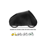 Bike Cover Waterproof Rain Cover 190T Nylon UV Rain Protection Heavy Duty Dust Cover for MTB Road Bike with Lockable Storage Bag, Black