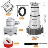 Swimming Pool Hose Adapter Compatible with Intex Pump Hose Connections, 32mm and 38mm - Front View