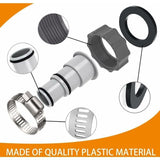 Swimming Pool Hose Adapter Compatible with Intex Pump Hose Connections, 32mm and 38mm - Top-Down View