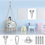 1 Pieces Heavy Duty Ceiling Hook, 450KG Capacity Stainless Steel Hammock Hanging Kit 180 Rotation for Concrete Wood Sets, Hanging Chair, Hanging Lamp - Top-Down View