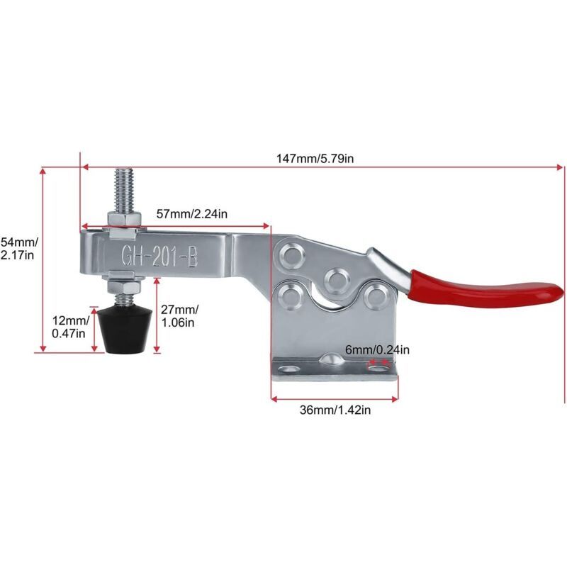 4 Pieces Knee Grip Clamp Tightening Hand Tool Holding Capacity About 90 Kg Quick Release Non Slip GH-201-B