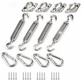 Shade Sail Fixing Kit, Stainless Steel Sun Shade Sail Fixing Kit for Triangle and Square, Rectangle, Sun Shade Sail Fixing Accessories M6