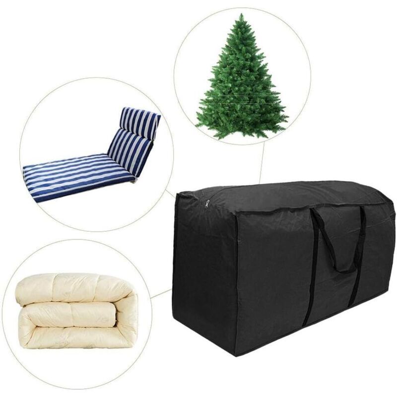 Storage Bag for Garden Furniture Cushions Sheets Pillows Cushions Handbag with Handle 210D Oxford Waterproof, 173 x 76 x 51cm