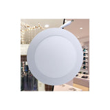 2 Pack White Round Recessed Panel Lights for Cabinet Bathroom Stairwell 6500K, 6W