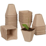 120 Pieces Biodegradable Seedling Pots, Biodegradable Pots, Biodegradable Seedling Pots for Seedlings, for Seedling Herbs, Flowers, Vegetables