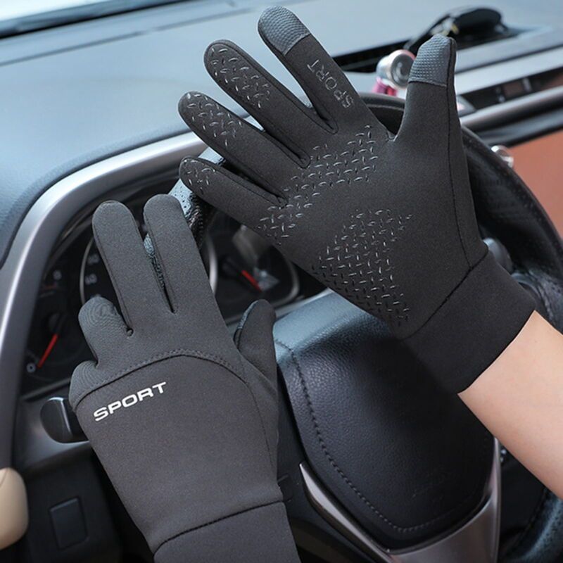 Waterproof Wind Resistant Non Skid Winter Gloves, XL