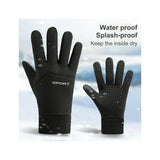 Waterproof Wind Resistant Non Skid Winter Gloves, XL