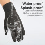 Waterproof Wind Resistant Non Skid Winter Gloves, XL