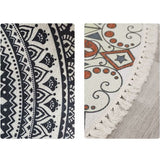 Vintage Round Mandala Rug Living Room Rug Bedroom Home Braided Cotton Rug Washable, 60cm