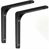 2 Pieces Bracket for L shaped Shelf, Black, 150 x 125mm