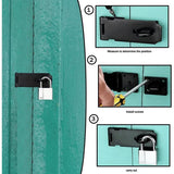 2 Pieces Door Latch Hasp Clasp Latch with Screws, Matte Black Finish Stainless Steel Heavy Duty Latch - Front View