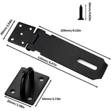2 Pieces Door Latch Hasp Clasp Latch with Screws, Matte Black Finish Stainless Steel Heavy Duty Latch