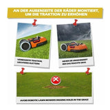 Stainless Steel Cleats Compatible with Worx Landroid Lawn Mower S and M Models, 2mm, 205mm