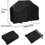 Barbecue Cover, Barbecue Protective Tarpaulin, Grill Cover Anti Wind Anti UV Anti Water Anti Moisture Dustproof, 147 x 61 x 117cm