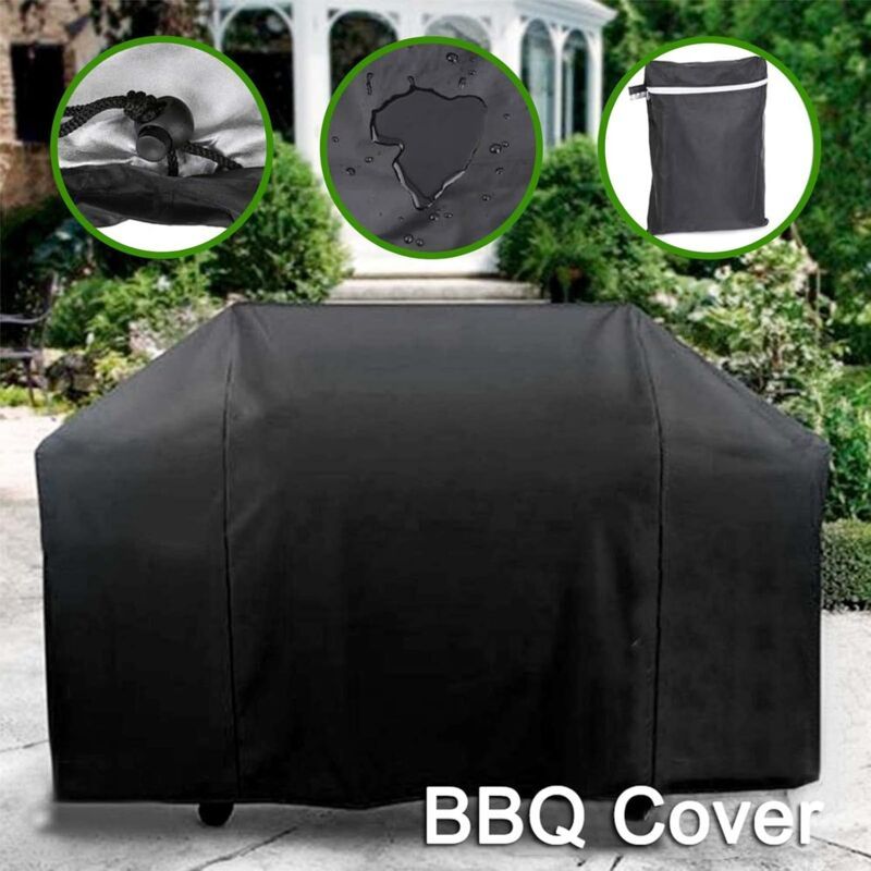 Barbecue Cover, Barbecue Protective Tarpaulin, Grill Cover Anti Wind Anti UV Anti Water Anti Moisture Dustproof, 147 x 61 x 117cm