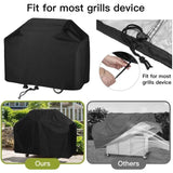 Barbecue Cover, Barbecue Protective Tarpaulin, Grill Cover Anti Wind Anti UV Anti Water Anti Moisture Dustproof, 147 x 61 x 117cm - Top-Down View