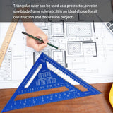 Multi Function Carpenter Square Metal Aluminum Ruler Protractor Guide, 180mm