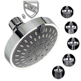 Adjustable Chrome Shower Head, Steel Round Rain Shower Head Mirror Face Shower Head