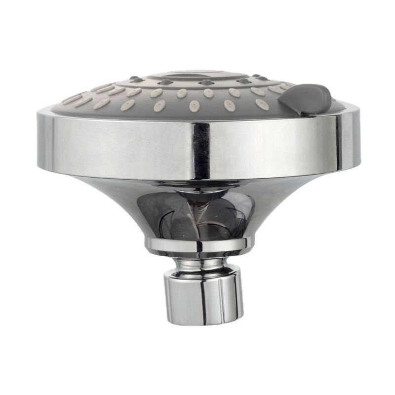Adjustable Chrome Shower Head, Steel Round Rain Shower Head Mirror Face Shower Head