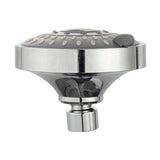Adjustable Chrome Shower Head, Steel Round Rain Shower Head Mirror Face Shower Head - Top-Down View