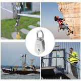 6 Pack M25 Lifting Pulley Loading 150kg, Heavy Duty 304 Stainless Steel Swivel Lifting Rope Pulley Block