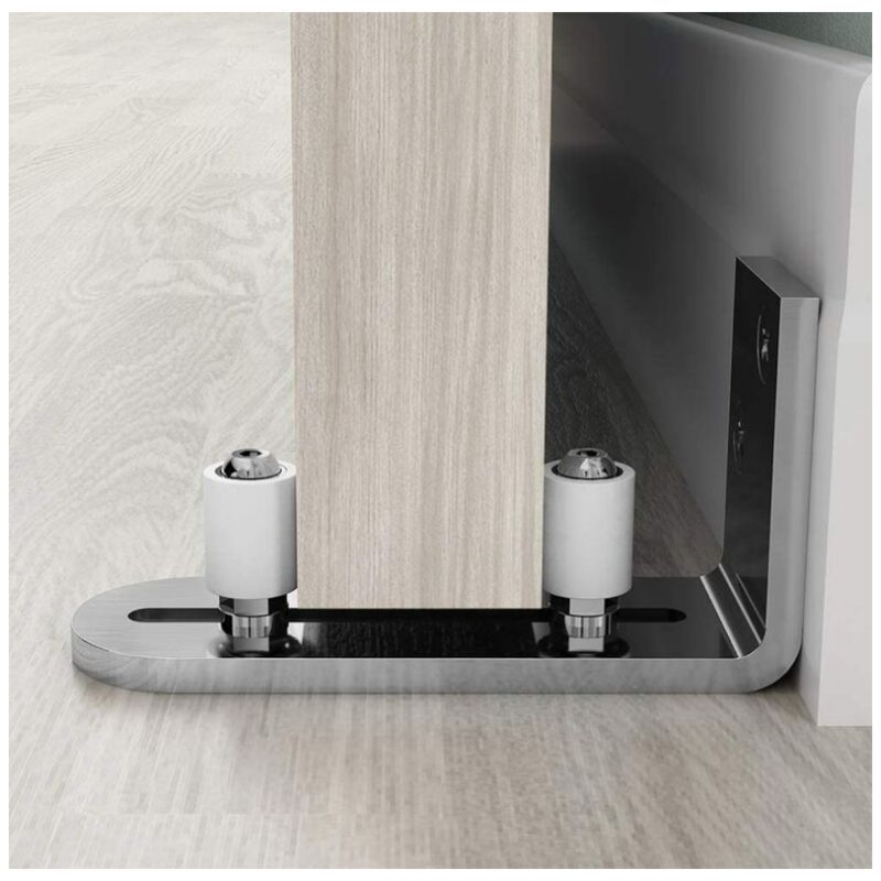 Floor Guide Sliding Door Guide Door Guide Wall Mount Ball Bearings Guide Silver