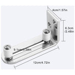 Floor Guide Sliding Door Guide Door Guide Wall Mount Ball Bearings Guide Silver, Wall Mounted