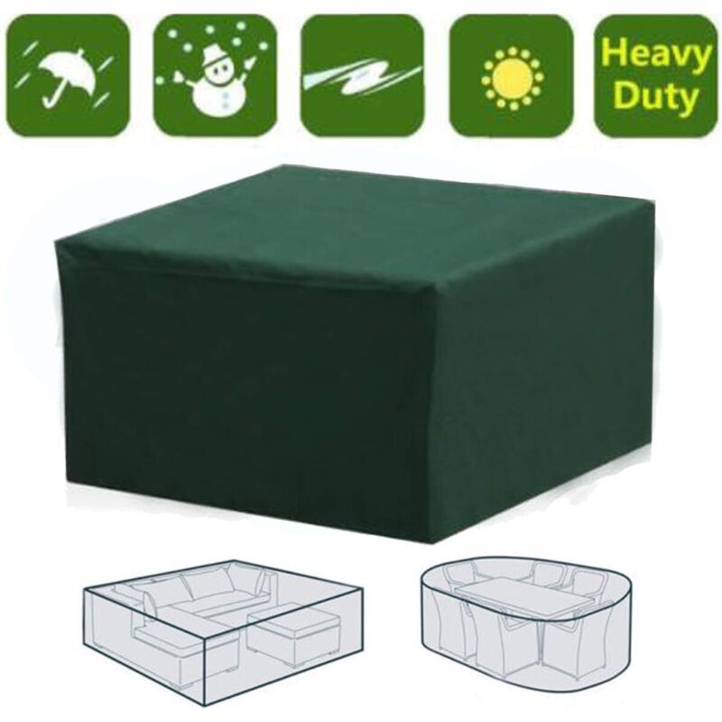 Rectangular Waterproof Patio Furniture Cover with UV Protection for Patio Table, Garden Furniture, Green, 230 165, 70cm