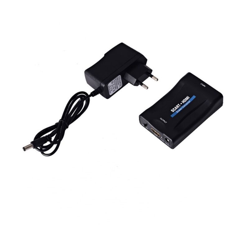 SCART to HDMI Converter 1080P 60Hz Analog to Digital Audio Video Adapter
