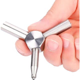 Element Valve Wrench Compatible with KSC WA Airsoft KSC Magazine Loader Removal Tool, Silver Triangular Valve Wrench - Front View