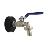 IBC Drain Tank Adapter S60x6 Tap Valve 0.75 Inch Ball Valve Water Tank Adapter