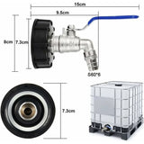 IBC Drain Tank Adapter S60x6 Tap Valve 0.75 Inch Ball Valve Water Tank Adapter