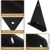4 Pack Triangle Shelf Brackets, 5.5 Inch Iron Floating Shelf Brackets, Wall Mounted Metal Shelf Brackets for DIY Open Shelves