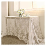 Rectangular Lace Tablecloth White, 150 x 300cm