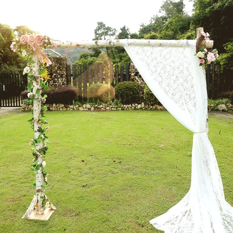 Rectangular Lace Tablecloth White, 150 x 300cm