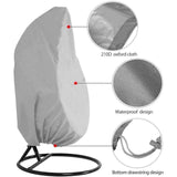 Hanging Chair Cover, Hanging Armchair Cover, Protective Cover for Egg Chair, Waterproof Furniture Cover with Zipper, Gray, 190 x 115cm - Top-Down View